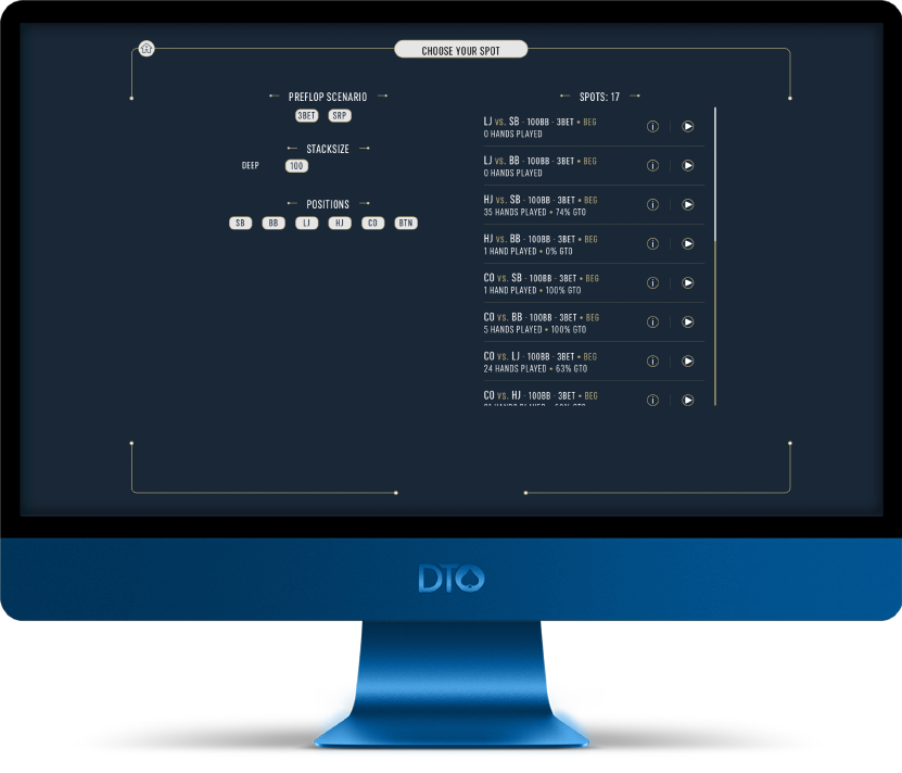 DTO_Cash_Spot_Selection DTO Poker Web App